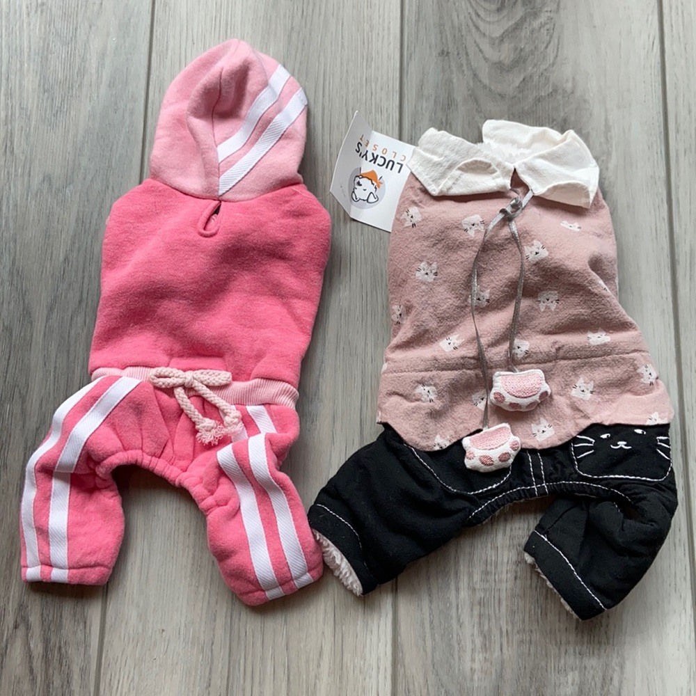 XXS dog Jumpsuit/pajama bundle